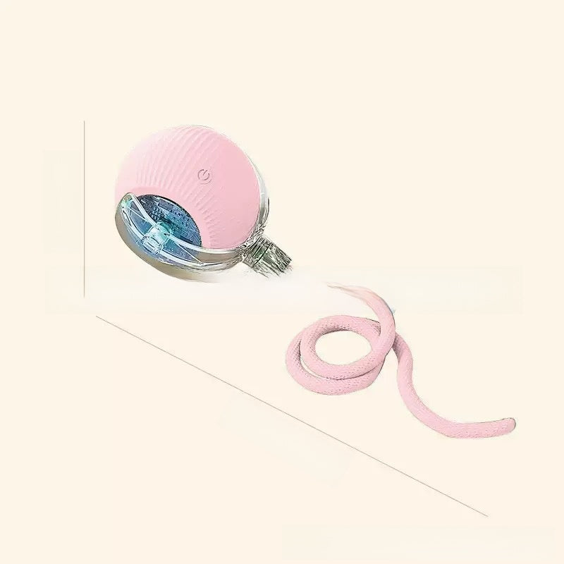 Automatic Self-Rolling Cat Toy Ball with Charging Cable