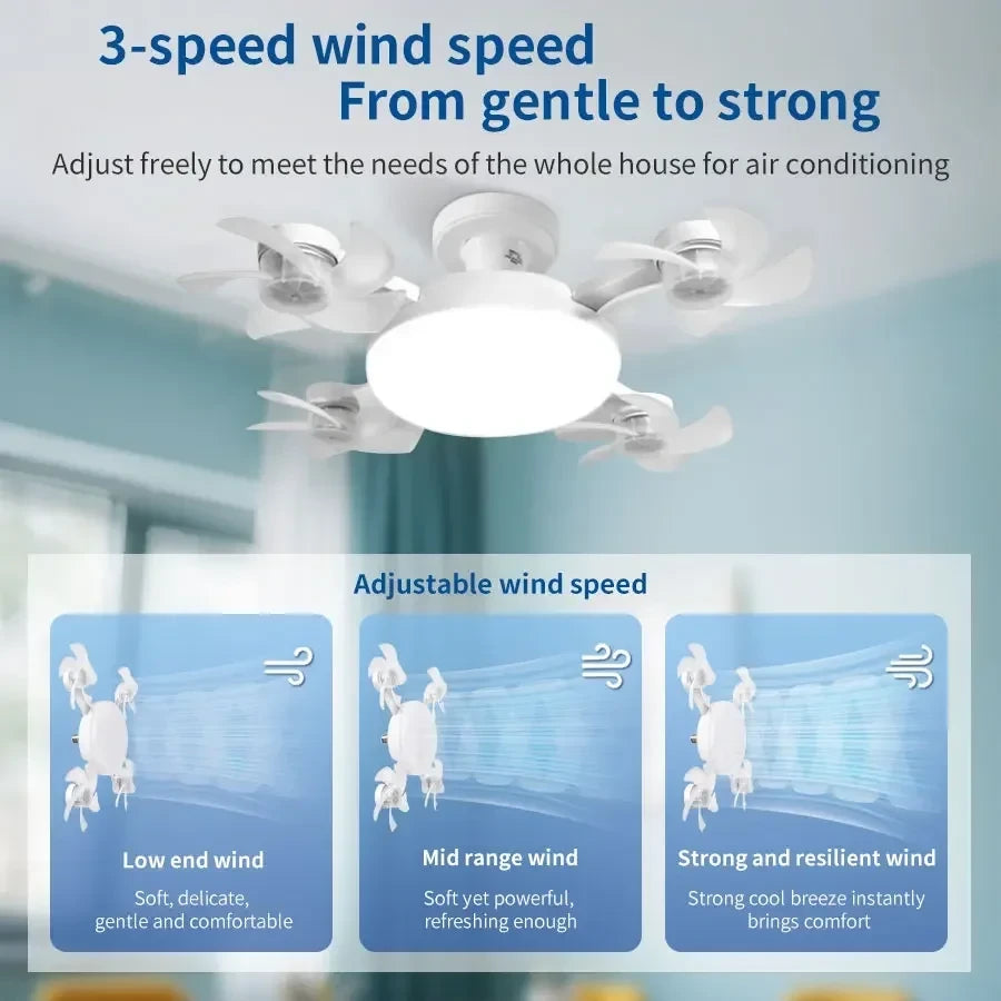Lámpara Ventilador Techo Control Remoto