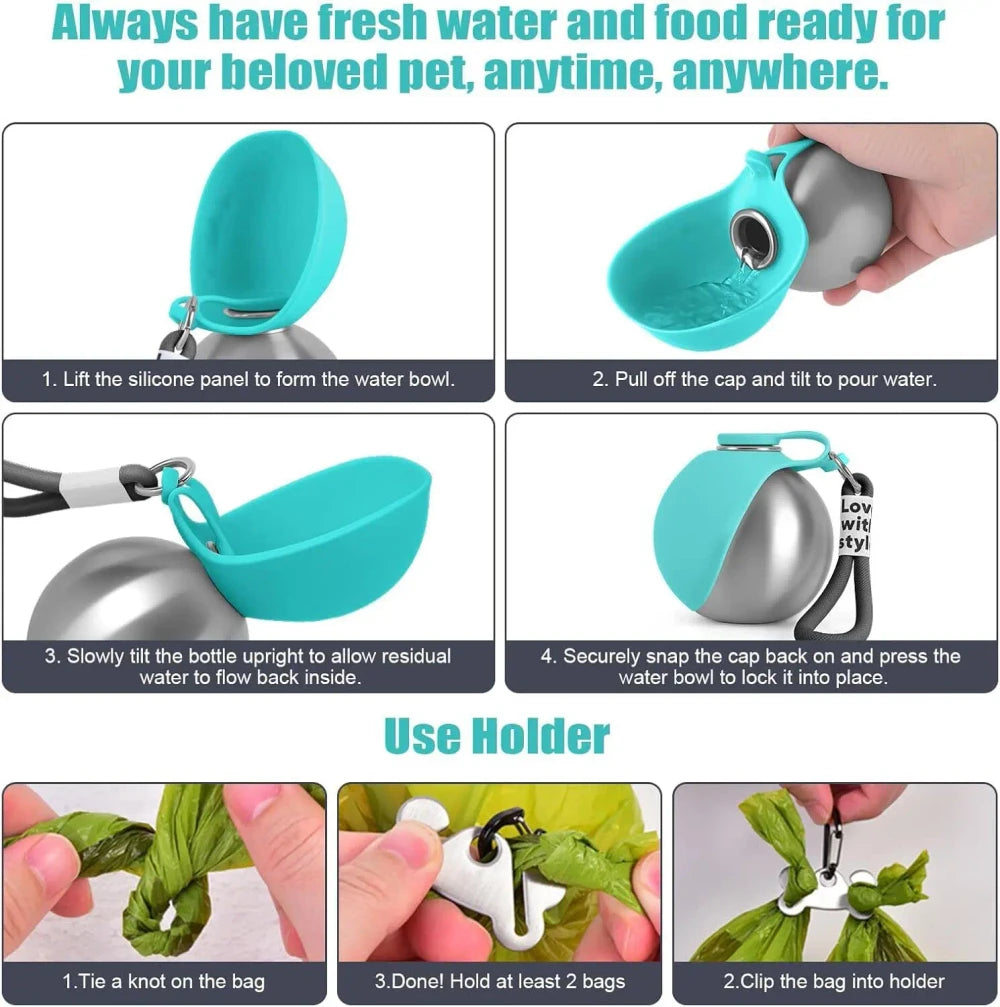 Botella de Agua Antiderrames para Perros