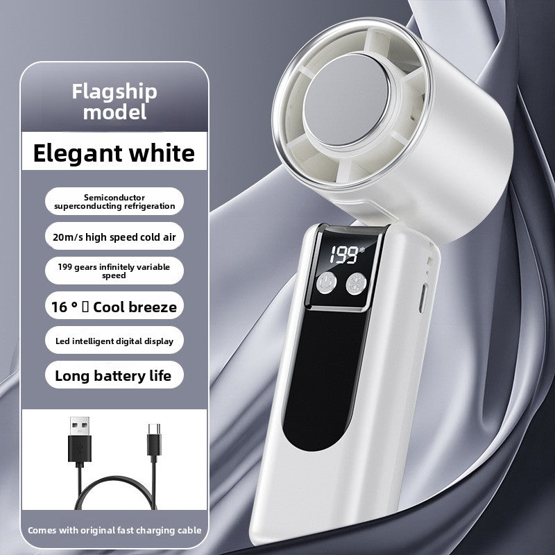 Portable Rechargeable Ice Cooling Handheld Fan