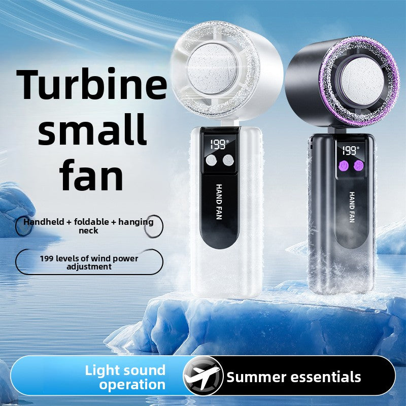 Portable Rechargeable Ice Cooling Handheld Fan